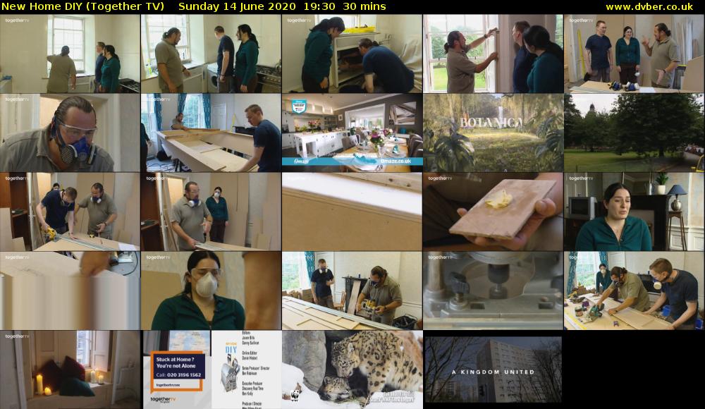 New Home DIY (Together TV) Sunday 14 June 2020 19:30 - 20:00