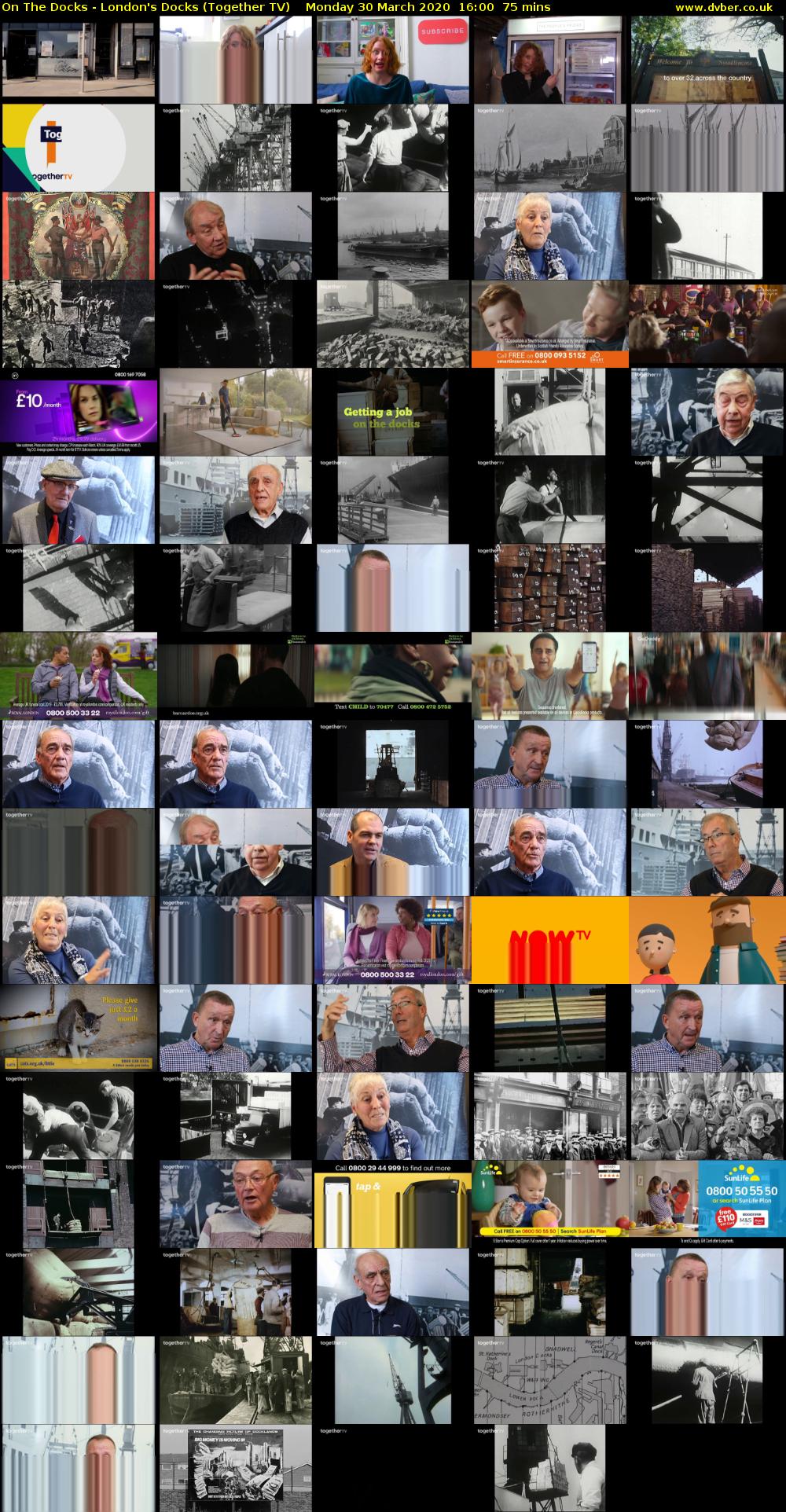 On The Docks - London's Docks (Together TV) Monday 30 March 2020 16:00 - 17:15