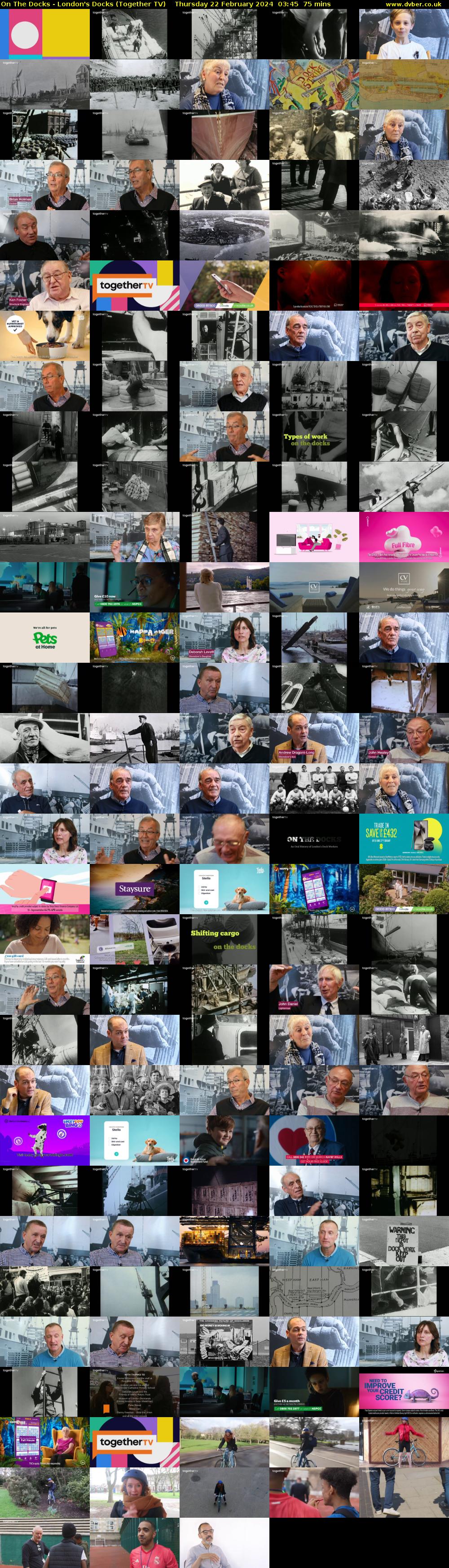 On The Docks - London's Docks (Together TV) Thursday 22 February 2024 03:45 - 05:00