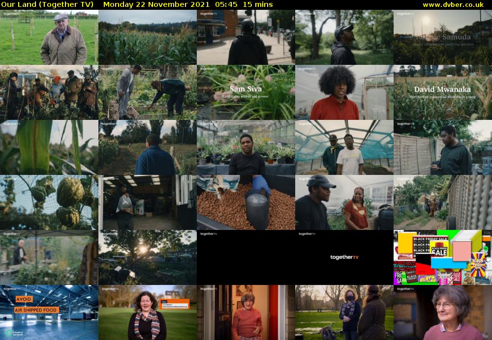 Our Land (Together TV) Monday 22 November 2021 05:45 - 06:00