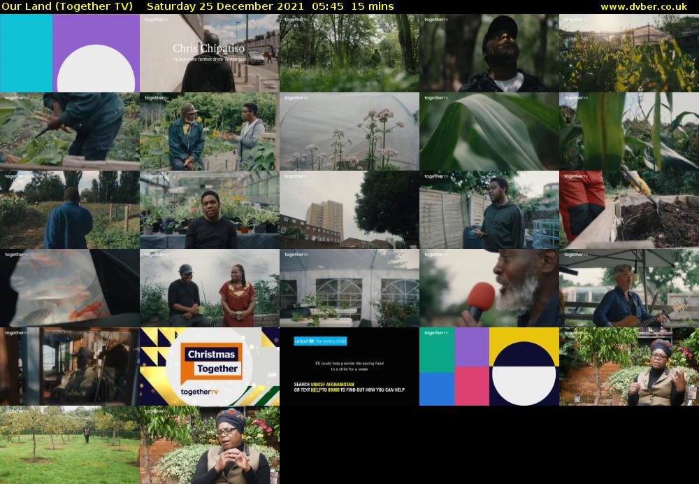Our Land (Together TV) Saturday 25 December 2021 05:45 - 06:00