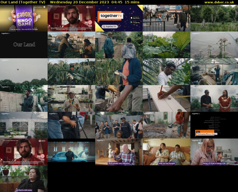 Our Land (Together TV) Wednesday 20 December 2023 04:45 - 05:00