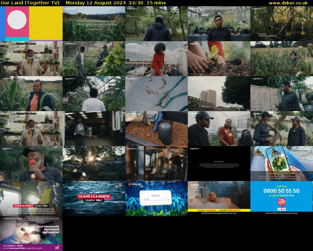 Our Land (Together TV) Monday 12 August 2024 22:30 - 22:45