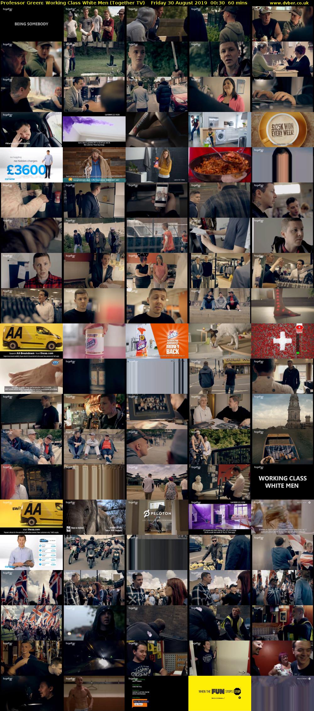 Professor Green: Working Class White Men (Together TV) Friday 30 August 2019 00:30 - 01:30