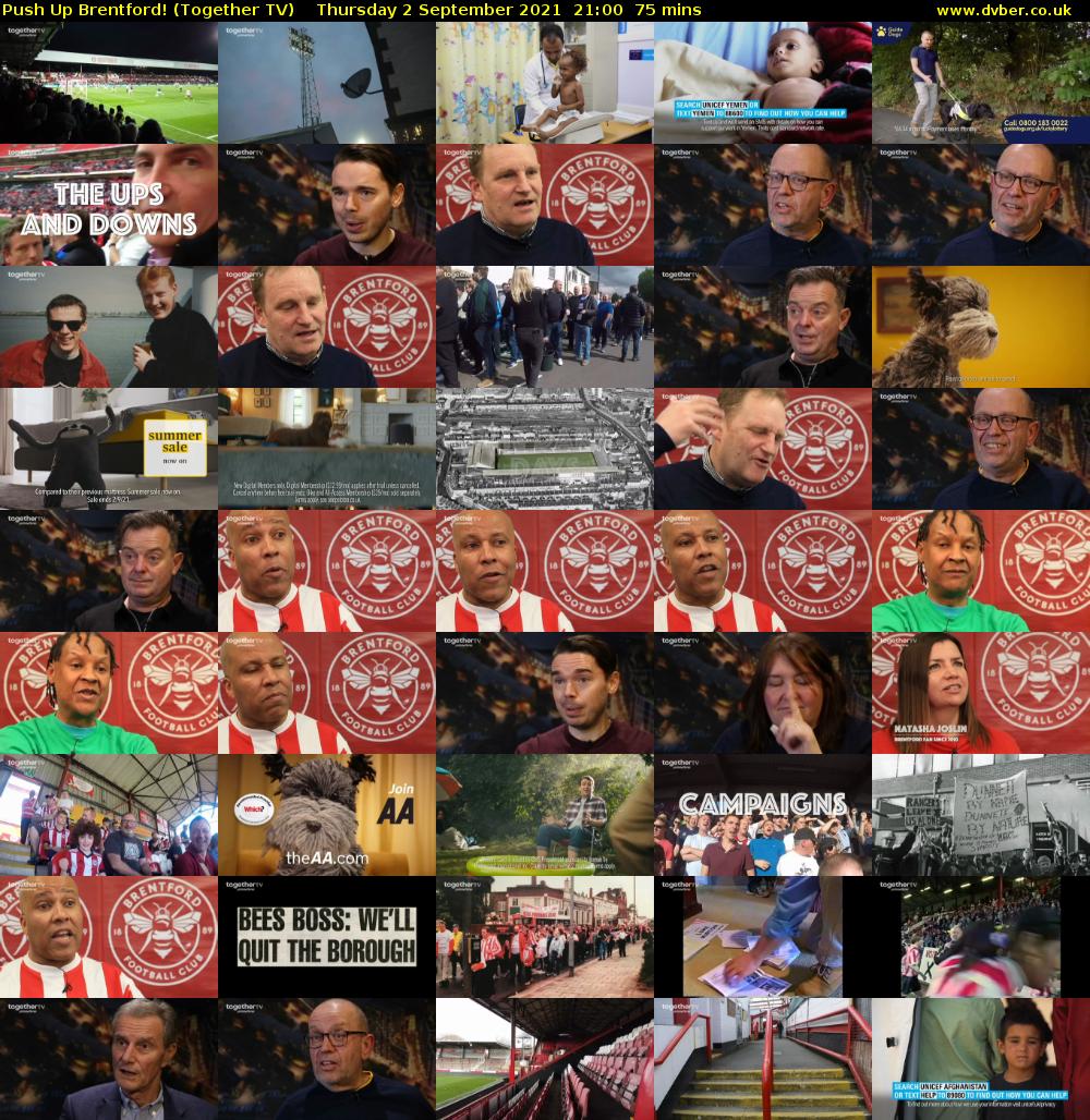 Push Up Brentford! (Together TV) Thursday 2 September 2021 22:00 - 23:15