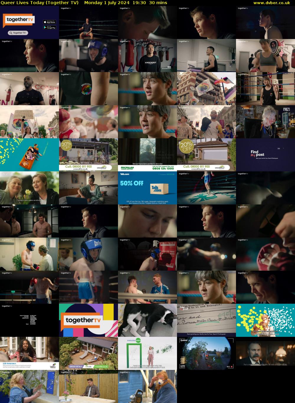 Queer Lives Today (Together TV) Monday 1 July 2024 19:30 - 20:00