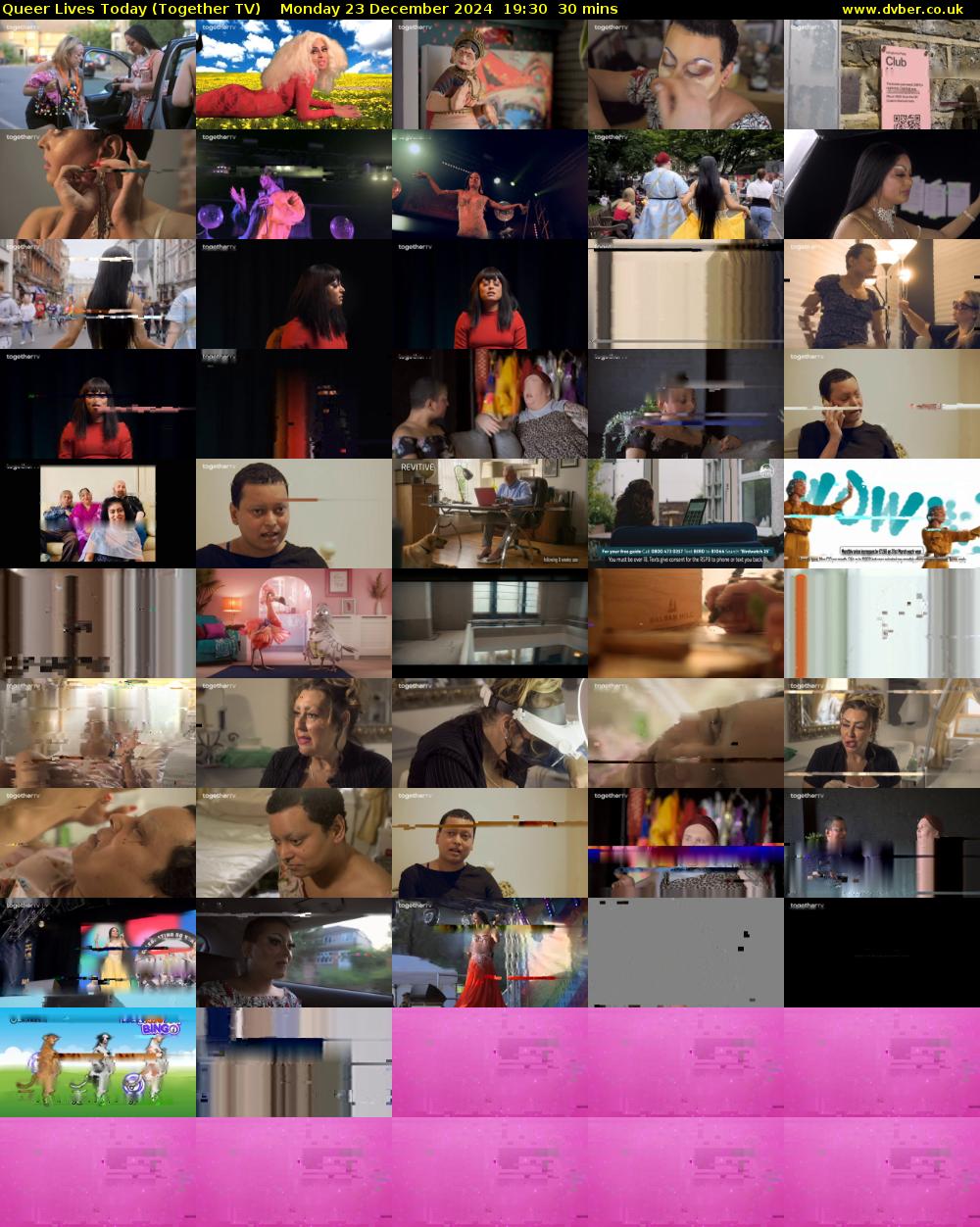 Queer Lives Today (Together TV) Monday 23 December 2024 19:30 - 20:00