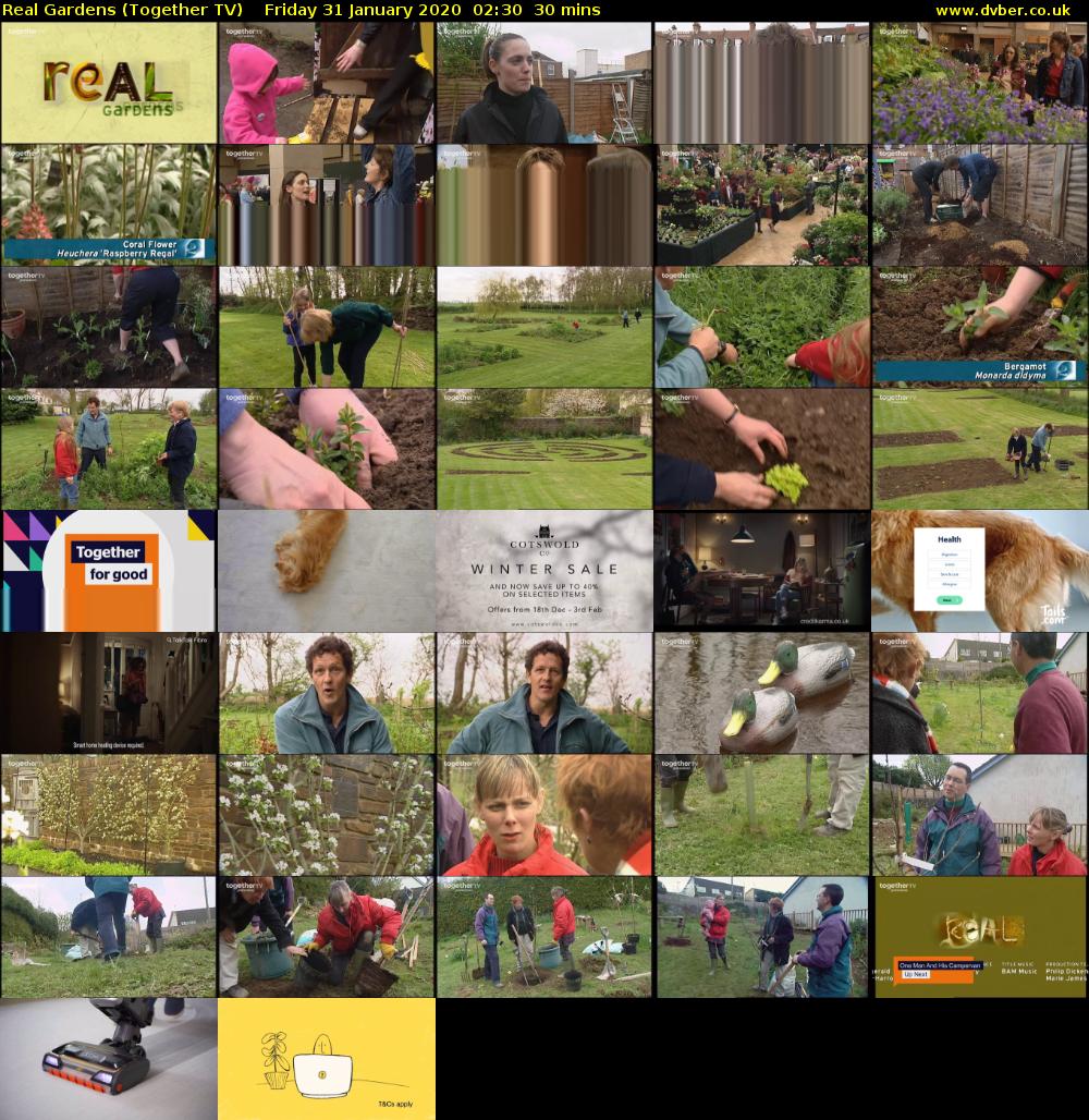 Real Gardens (Together TV) Friday 31 January 2020 02:30 - 03:00