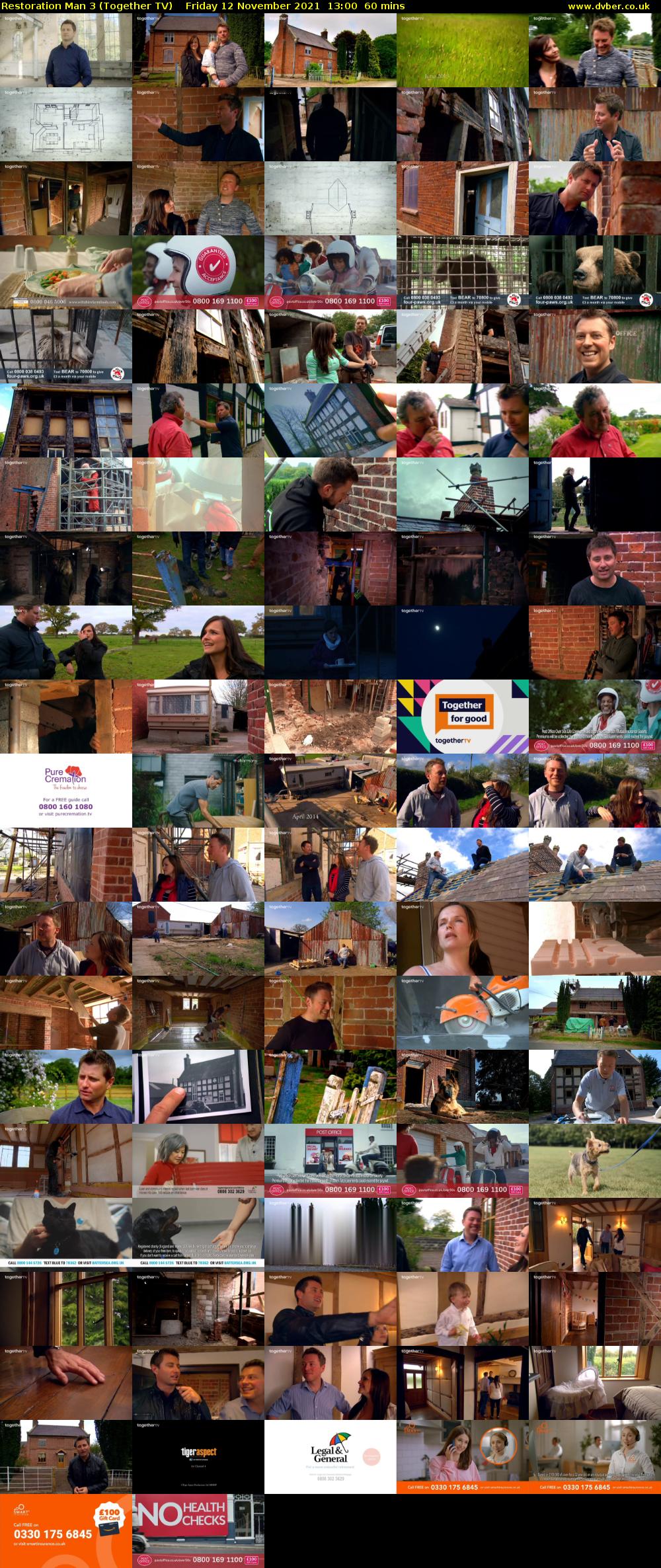 Restoration Man 3 (Together TV) Friday 12 November 2021 13:00 - 14:00