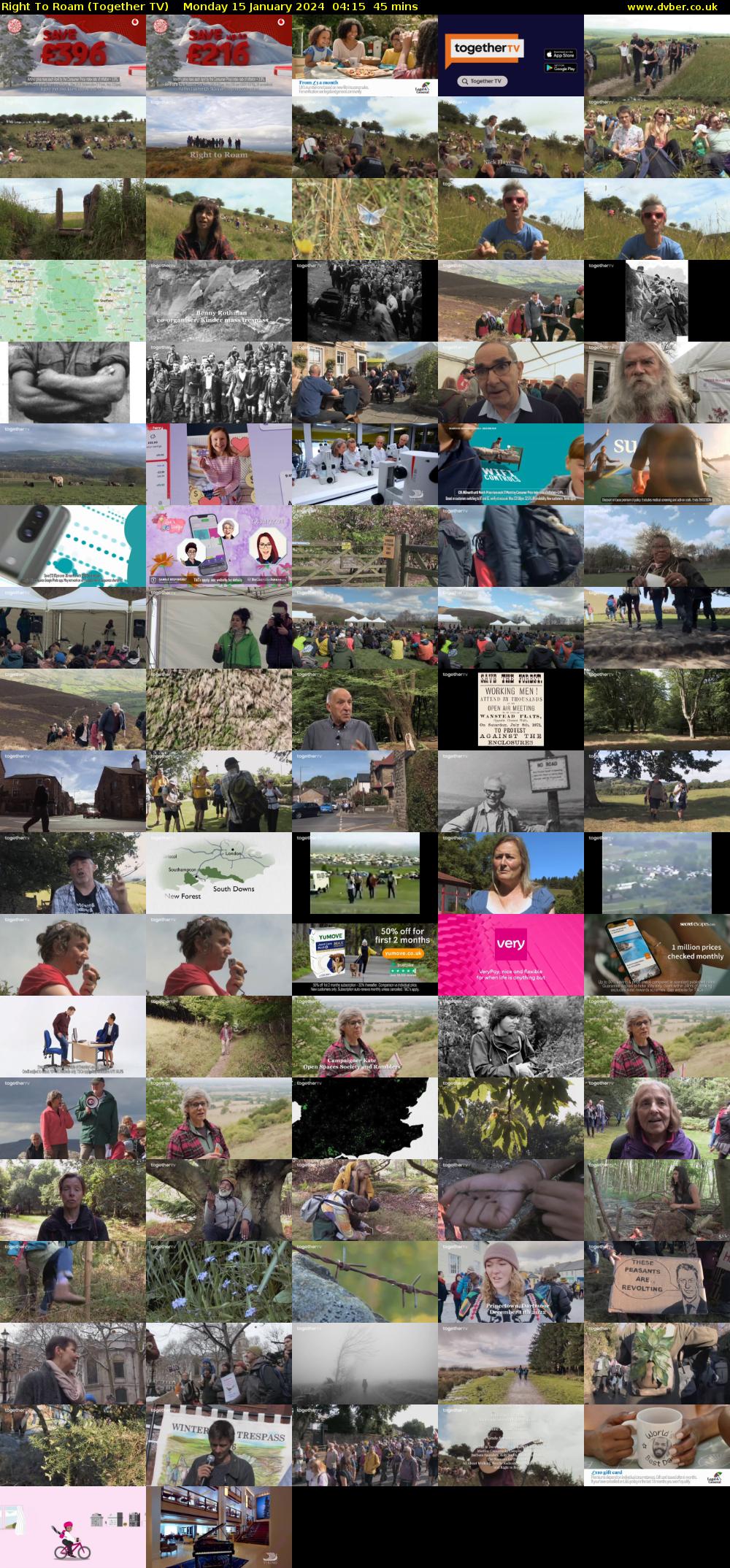 Right To Roam (Together TV) Monday 15 January 2024 04:15 - 05:00