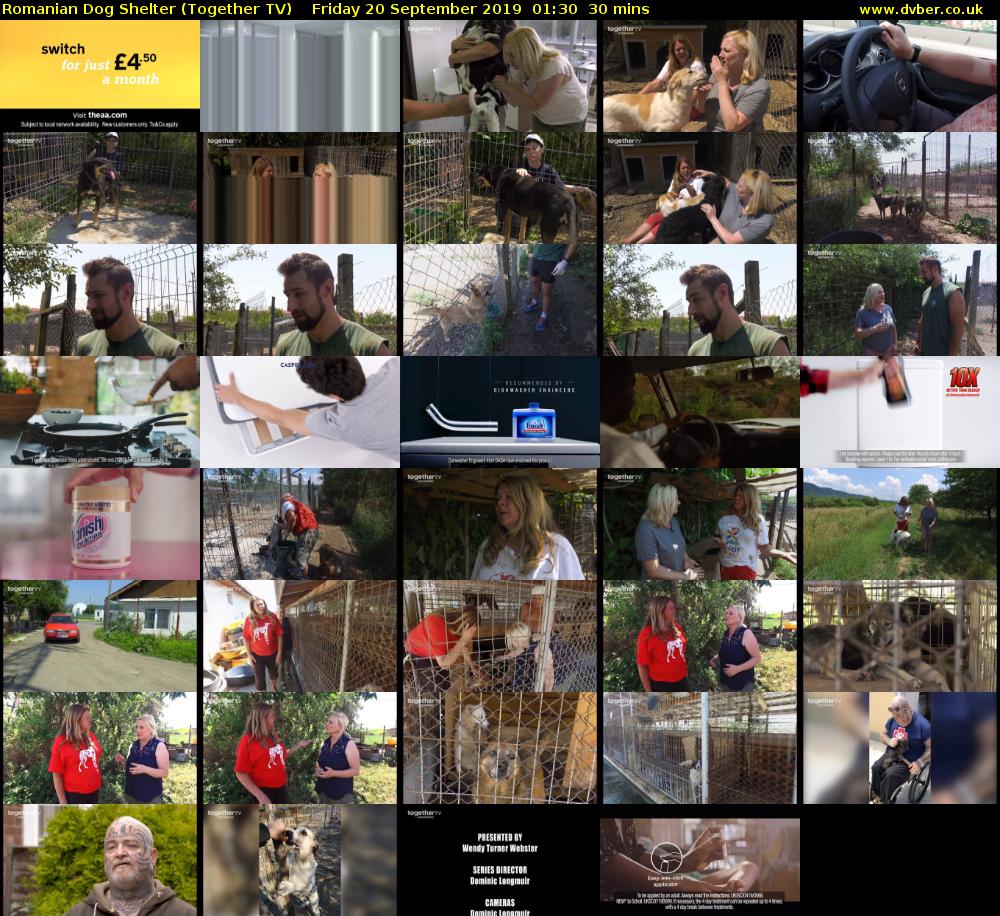 Romanian Dog Shelter (Together TV) Friday 20 September 2019 01:30 - 02:00