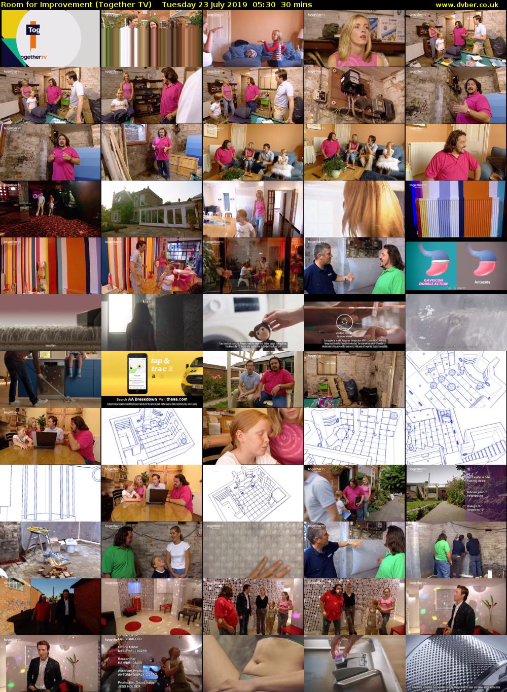 Room for Improvement (Together TV) Tuesday 23 July 2019 05:30 - 06:00