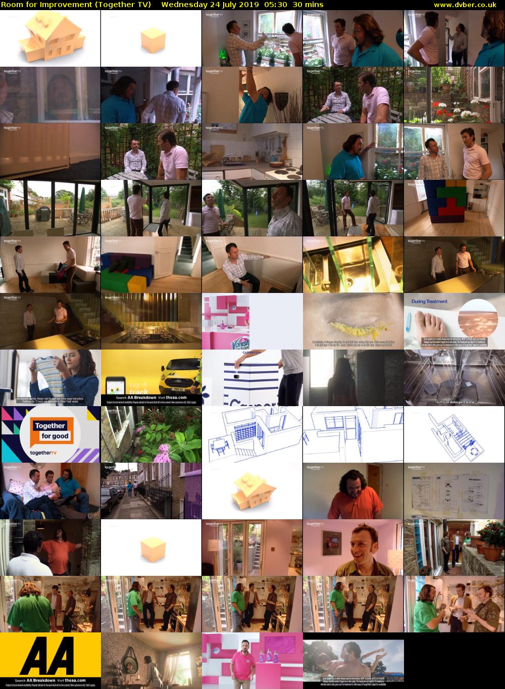 Room for Improvement (Together TV) Wednesday 24 July 2019 05:30 - 06:00