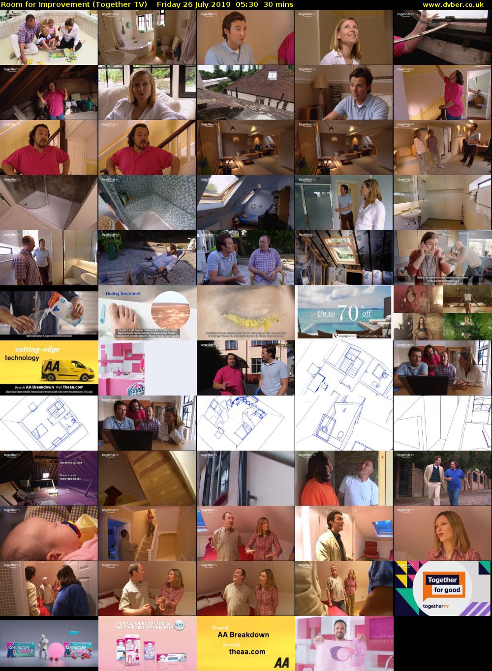 Room for Improvement (Together TV) Friday 26 July 2019 05:30 - 06:00