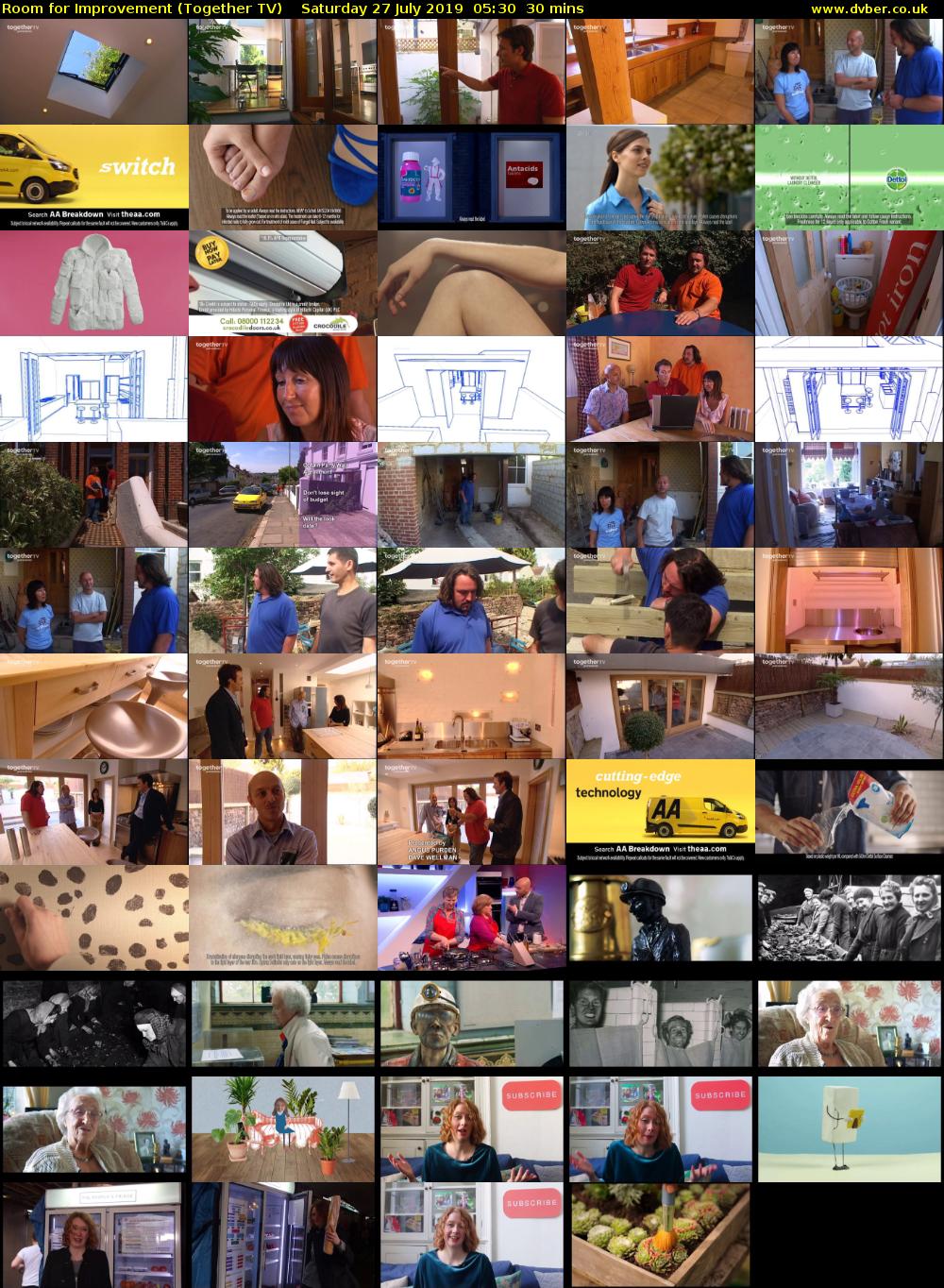 Room for Improvement (Together TV) Saturday 27 July 2019 05:30 - 06:00