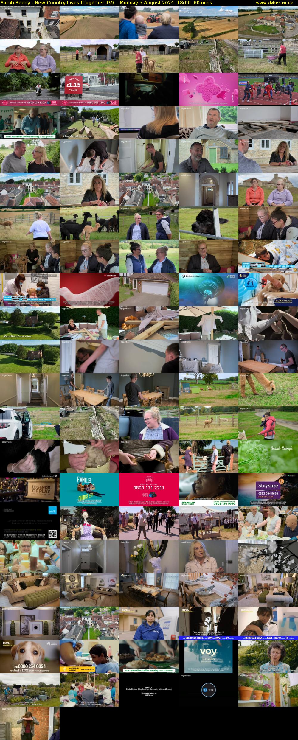 Sarah Beeny - New Country Lives (Together TV) Monday 5 August 2024 18:00 - 19:00