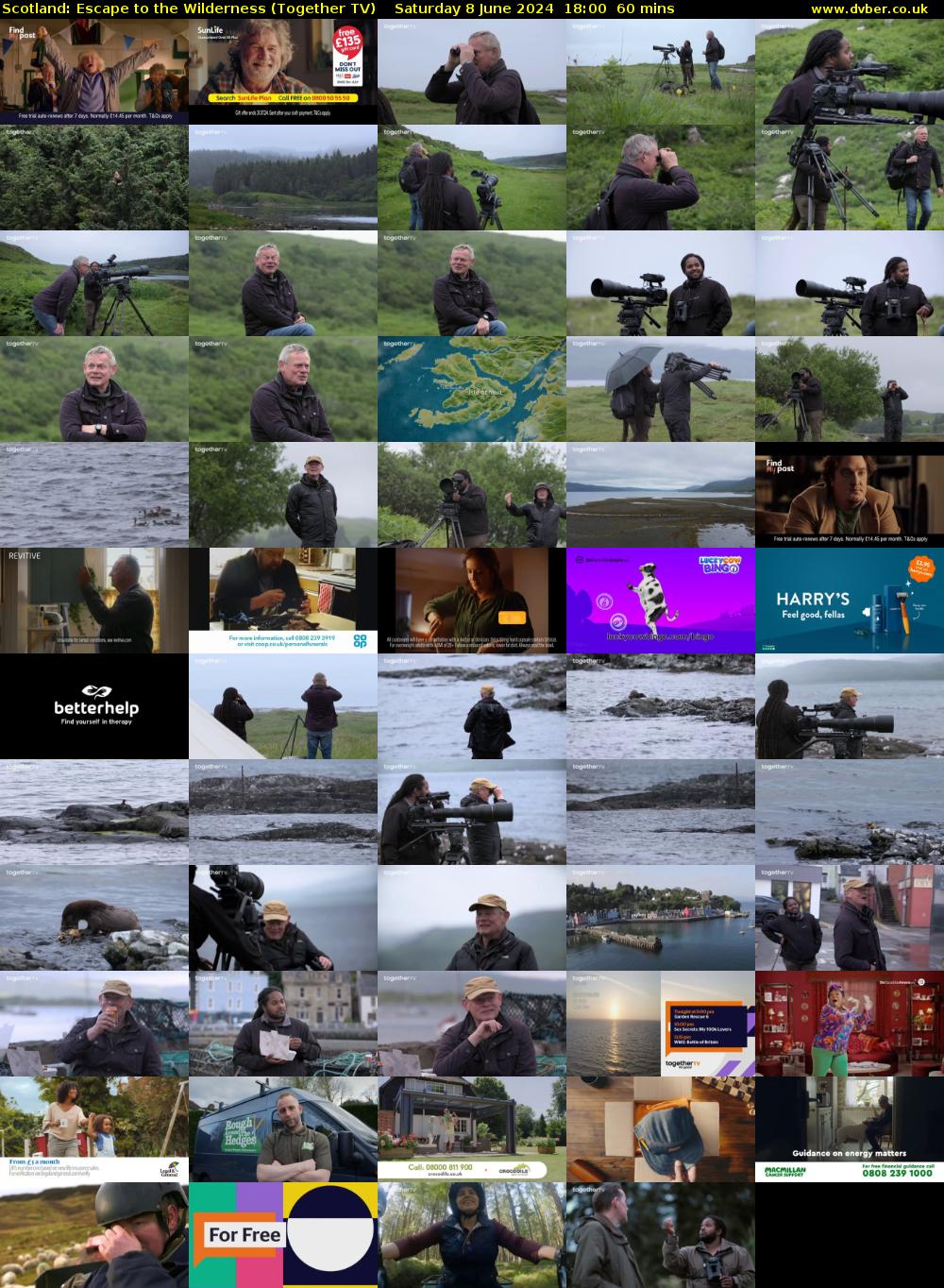 Scotland: Escape to the Wilderness (Together TV) Saturday 8 June 2024 18:00 - 19:00