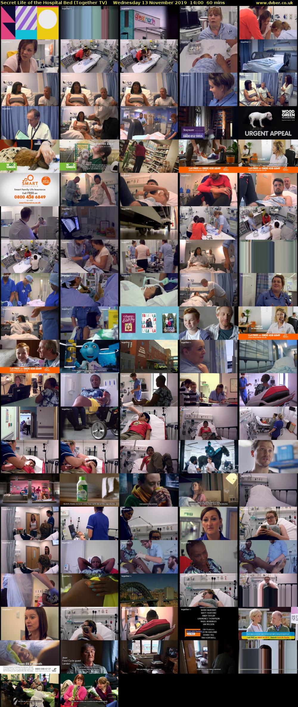 Secret Life of the Hospital Bed (Together TV) Wednesday 13 November 2019 14:00 - 15:00