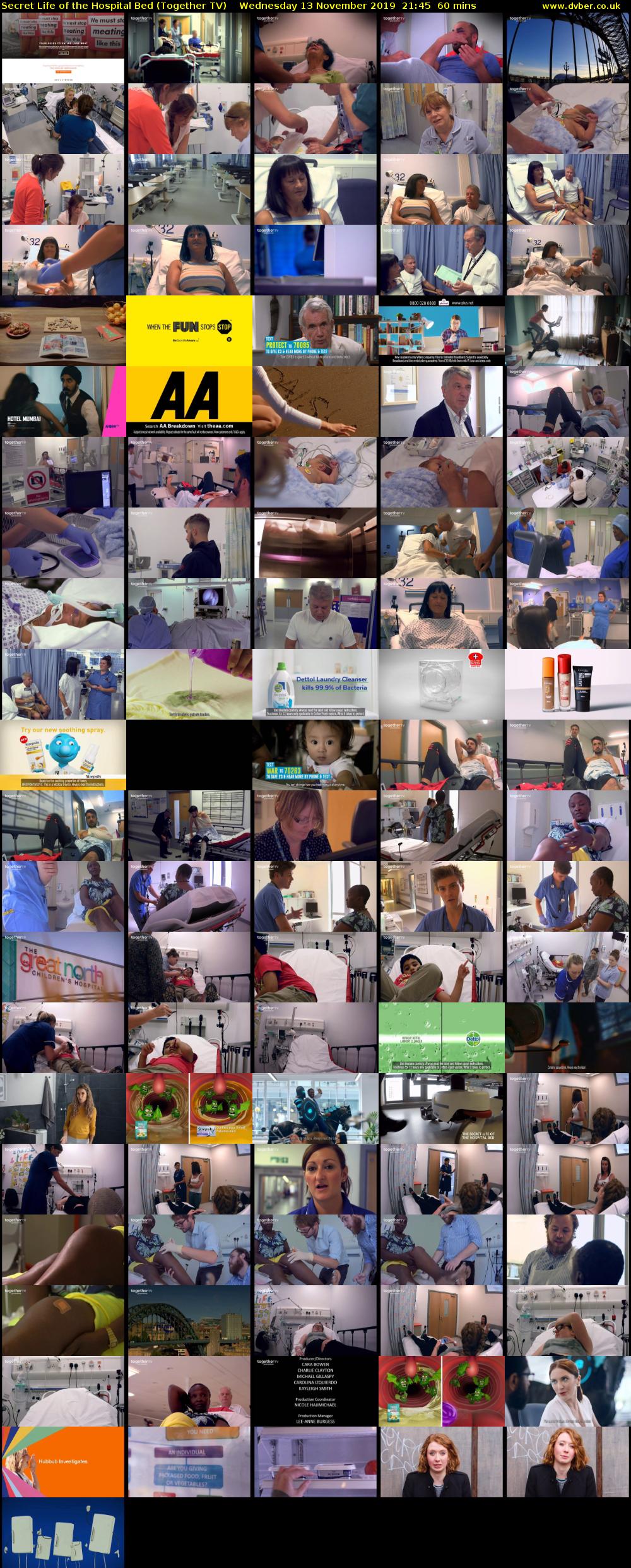 Secret Life of the Hospital Bed (Together TV) Wednesday 13 November 2019 21:45 - 22:45