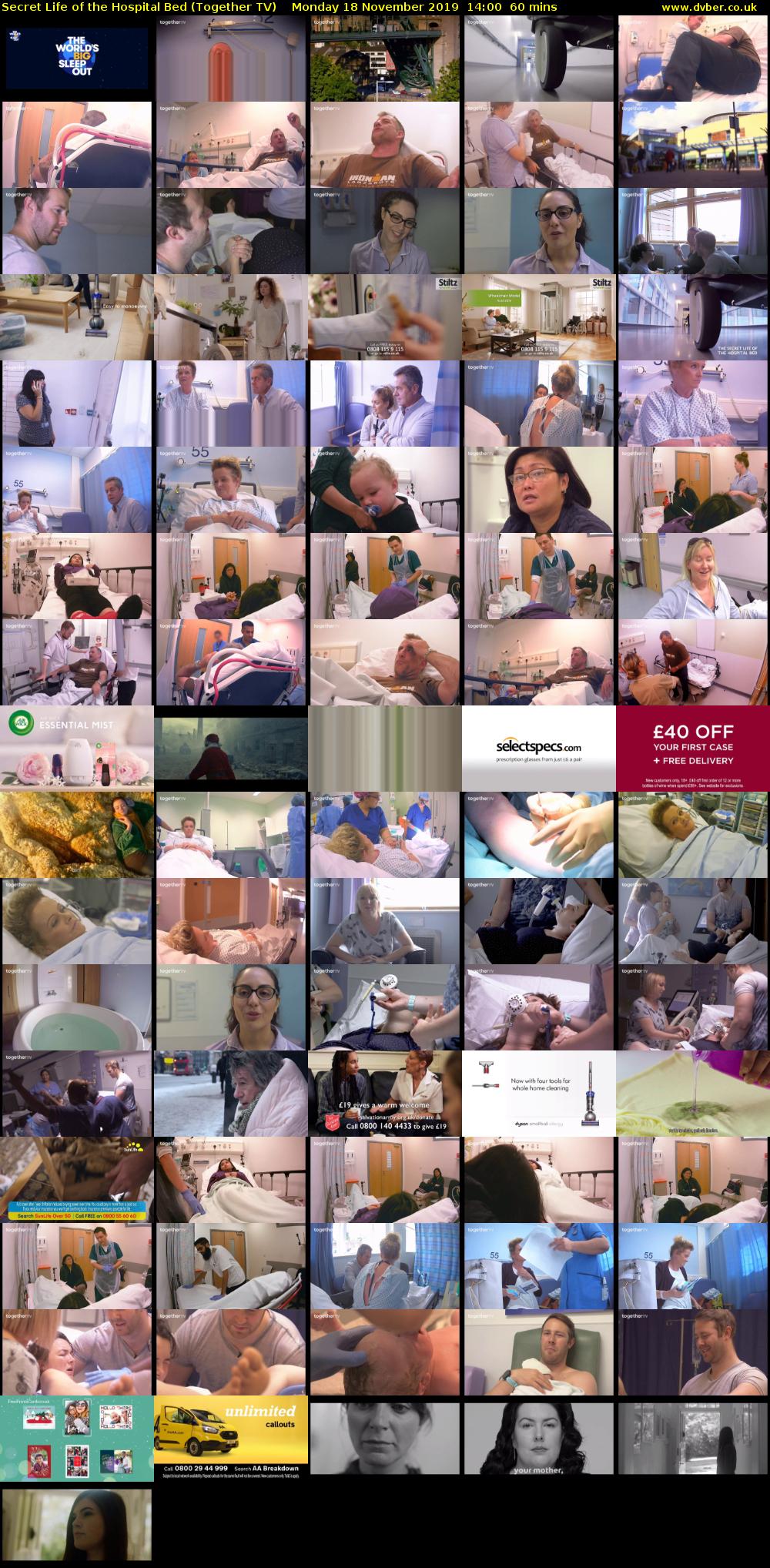Secret Life of the Hospital Bed (Together TV) Monday 18 November 2019 14:00 - 15:00