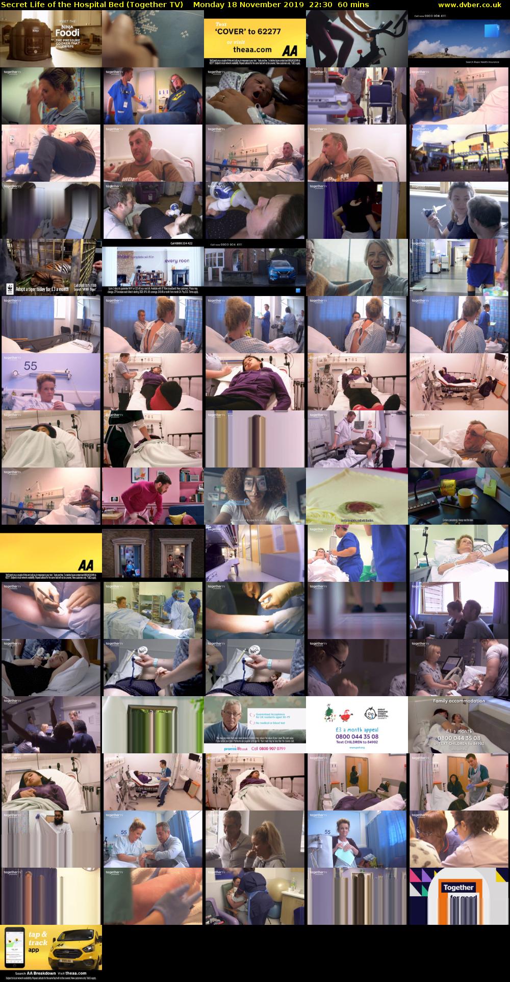 Secret Life of the Hospital Bed (Together TV) Monday 18 November 2019 22:30 - 23:30