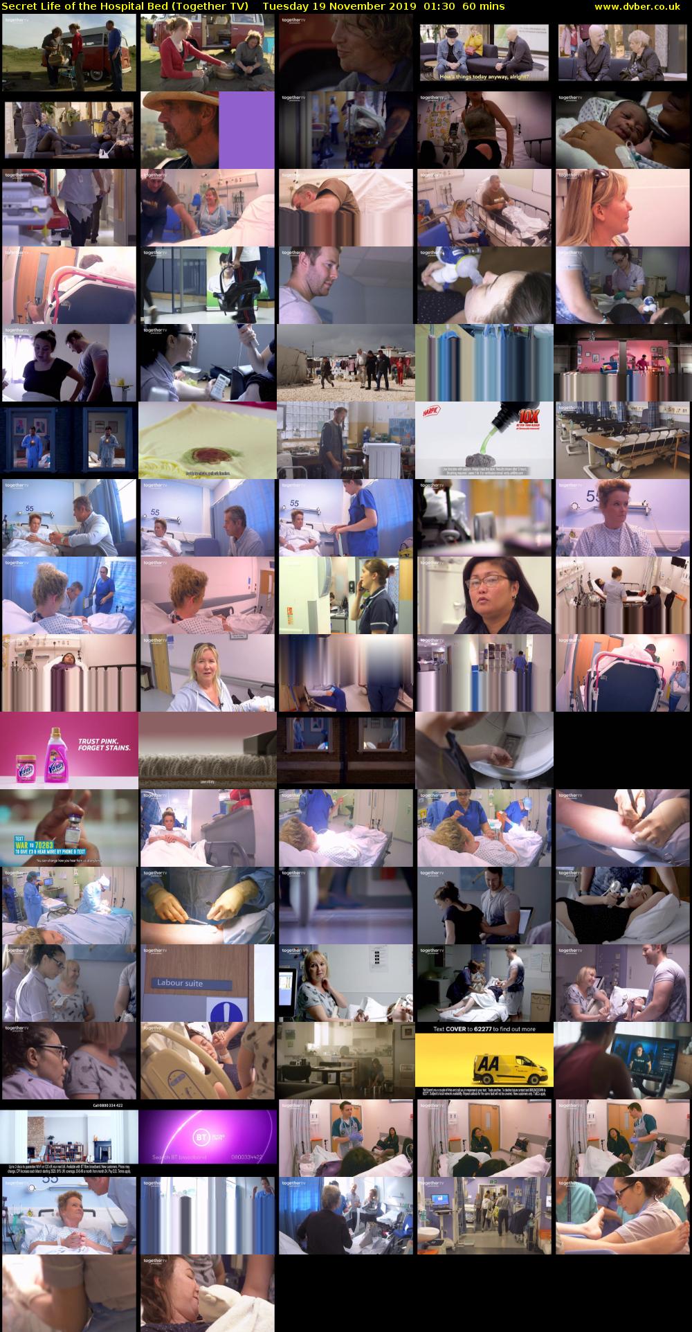 Secret Life of the Hospital Bed (Together TV) Tuesday 19 November 2019 01:30 - 02:30