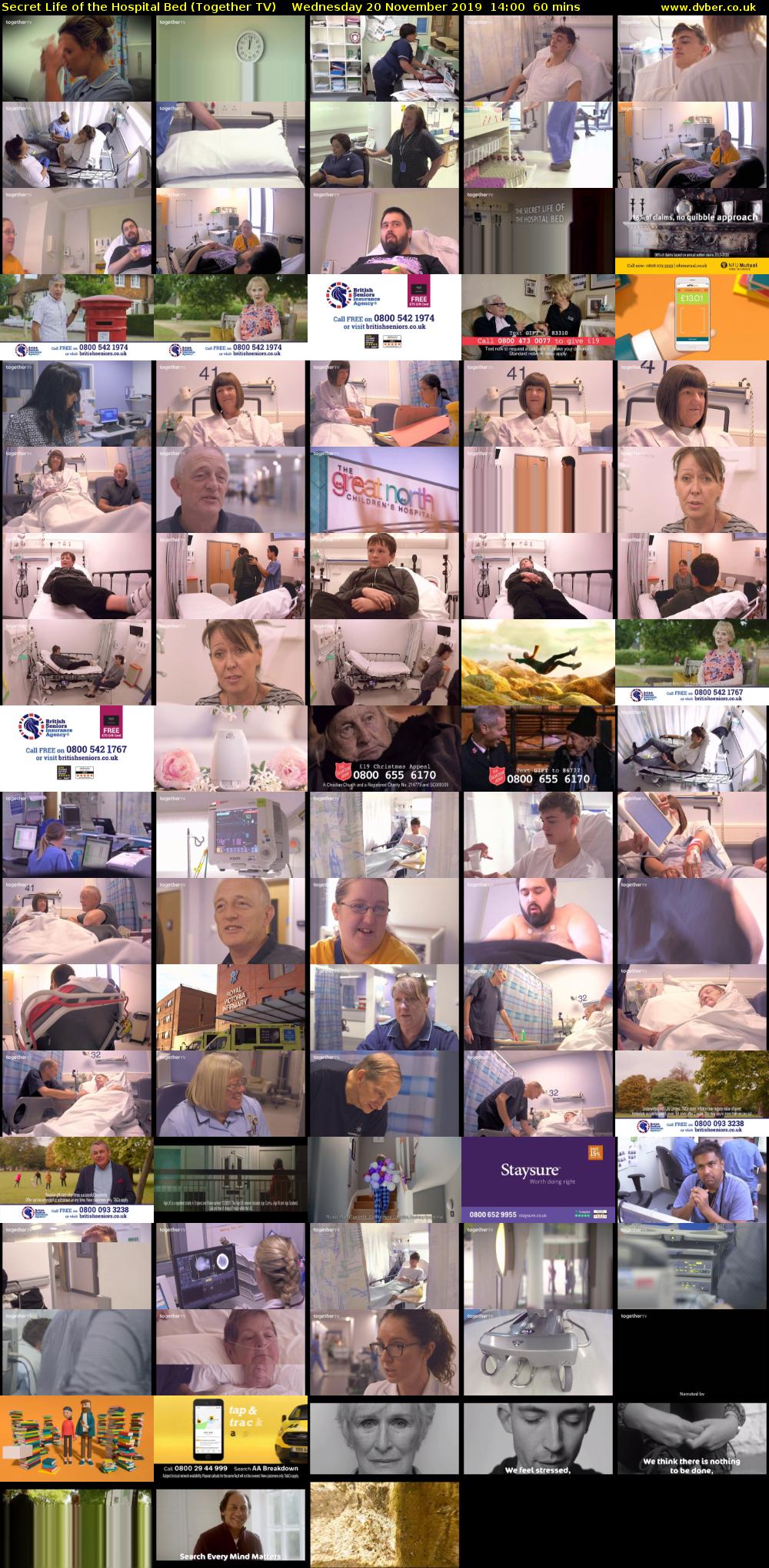 Secret Life of the Hospital Bed (Together TV) Wednesday 20 November 2019 14:00 - 15:00
