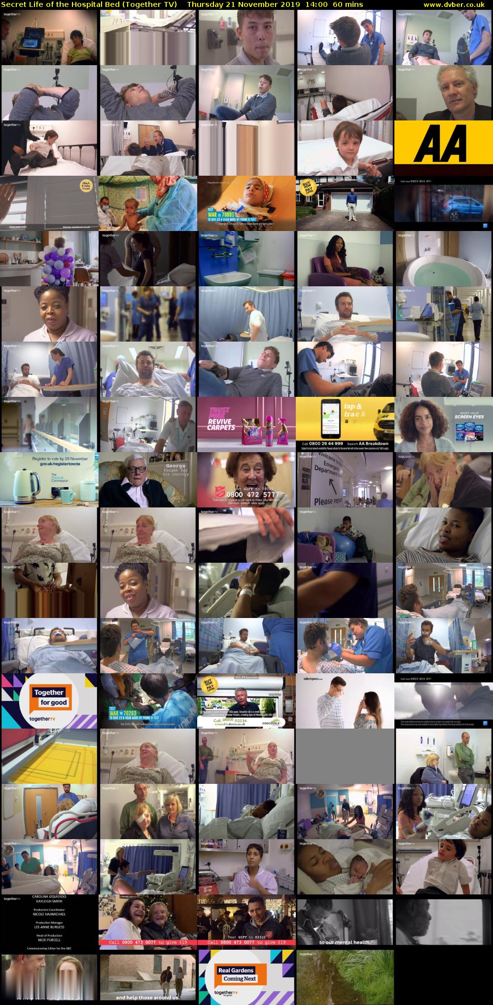Secret Life of the Hospital Bed (Together TV) Thursday 21 November 2019 14:00 - 15:00