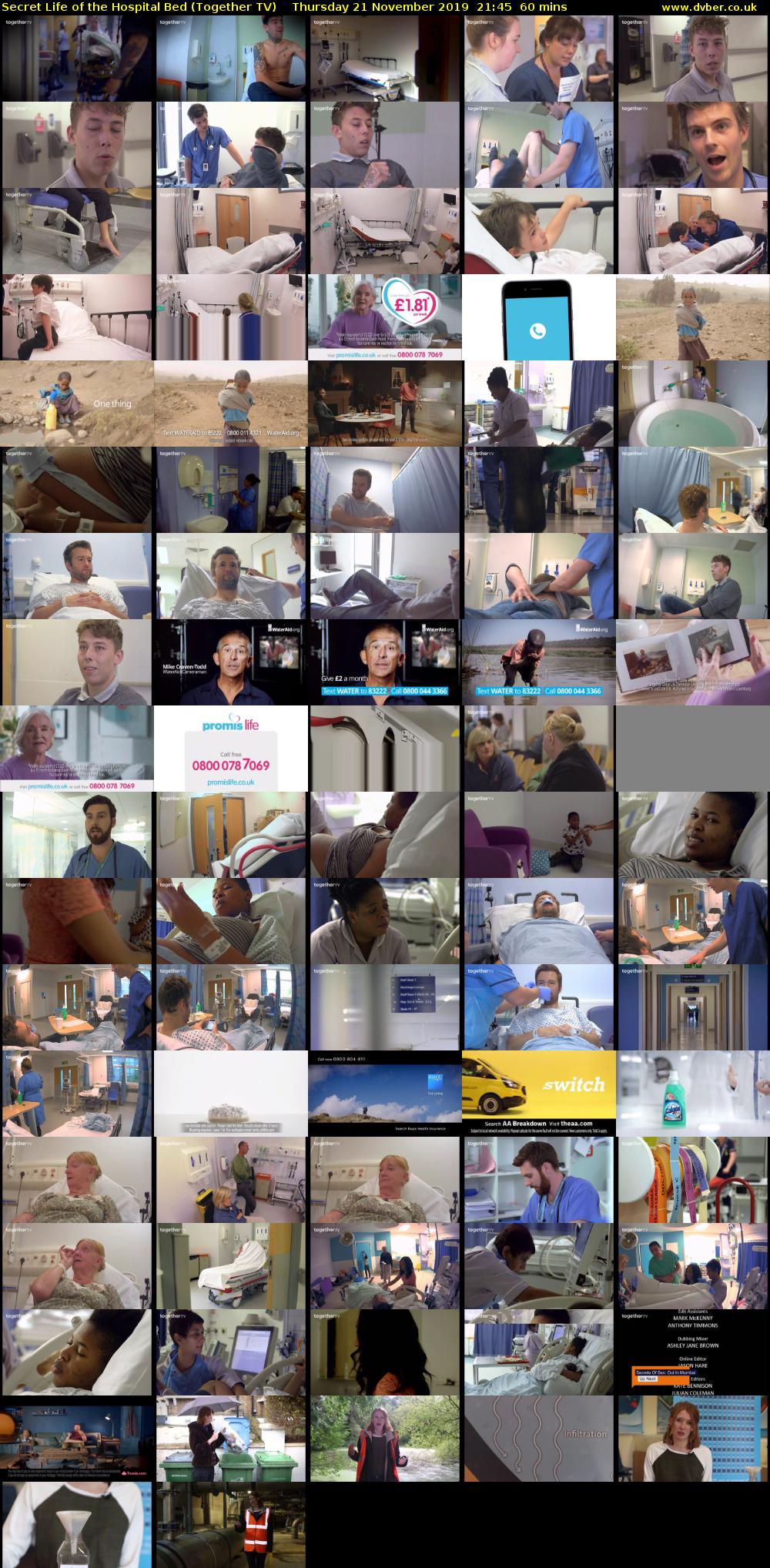 Secret Life of the Hospital Bed (Together TV) Thursday 21 November 2019 21:45 - 22:45