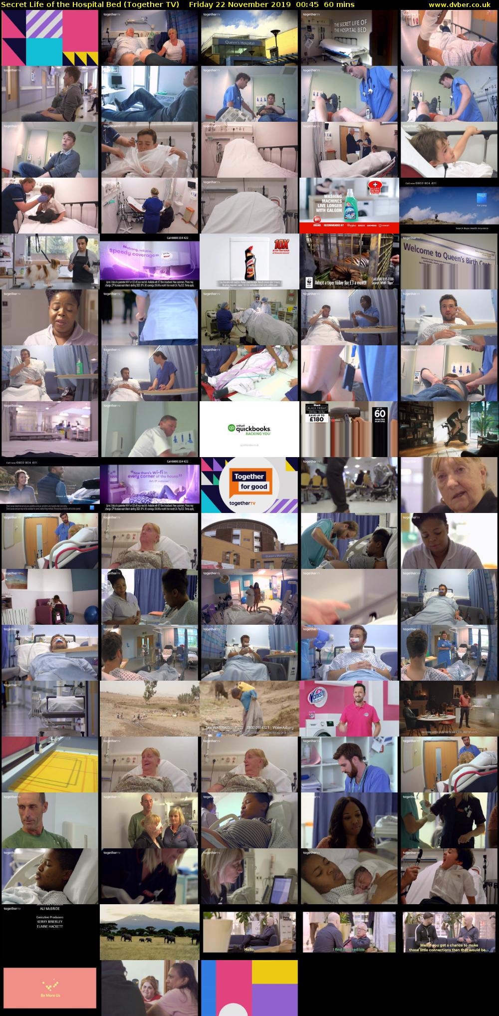 Secret Life of the Hospital Bed (Together TV) Friday 22 November 2019 00:45 - 01:45