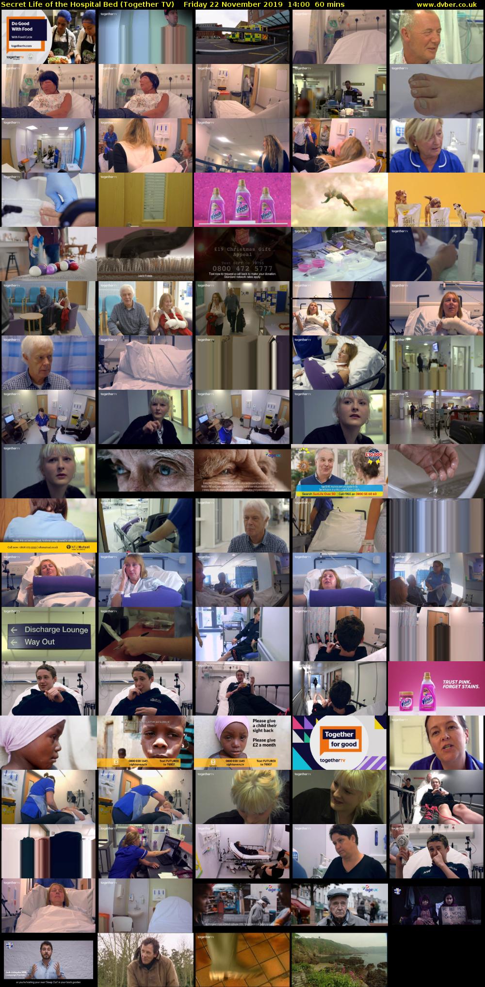 Secret Life of the Hospital Bed (Together TV) Friday 22 November 2019 14:00 - 15:00