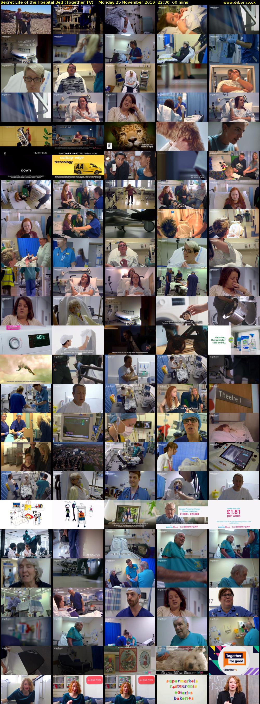 Secret Life of the Hospital Bed (Together TV) Monday 25 November 2019 22:30 - 23:30