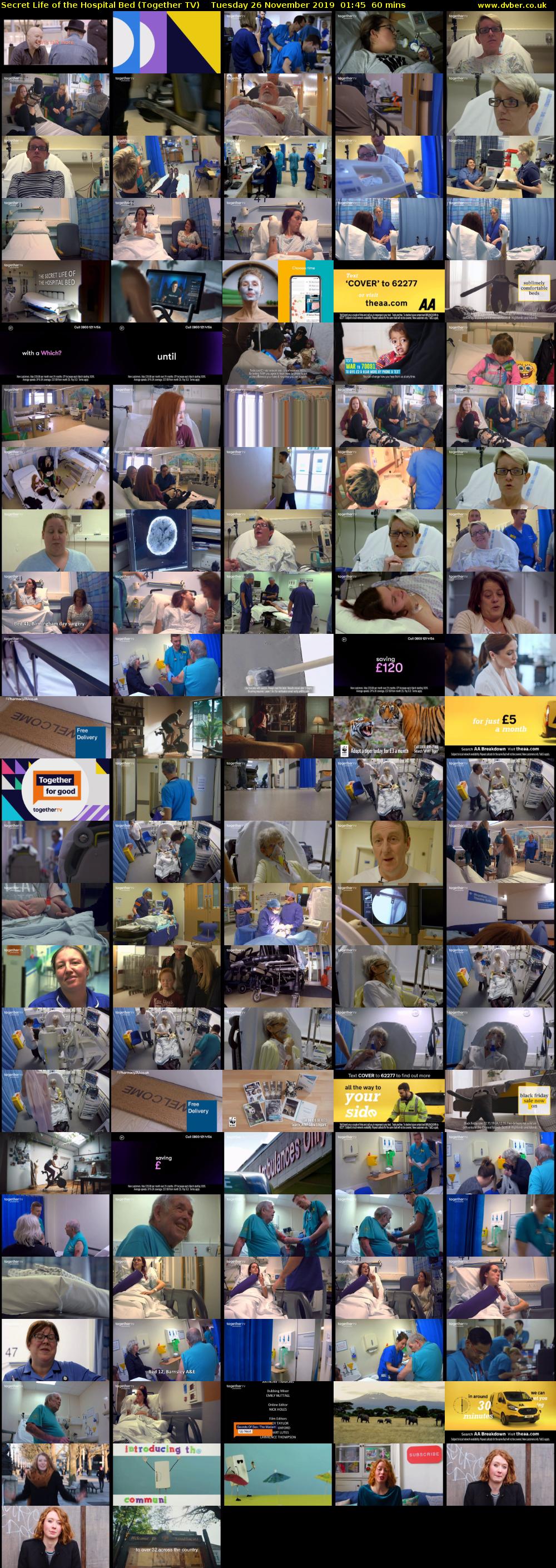Secret Life of the Hospital Bed (Together TV) Tuesday 26 November 2019 01:45 - 02:45