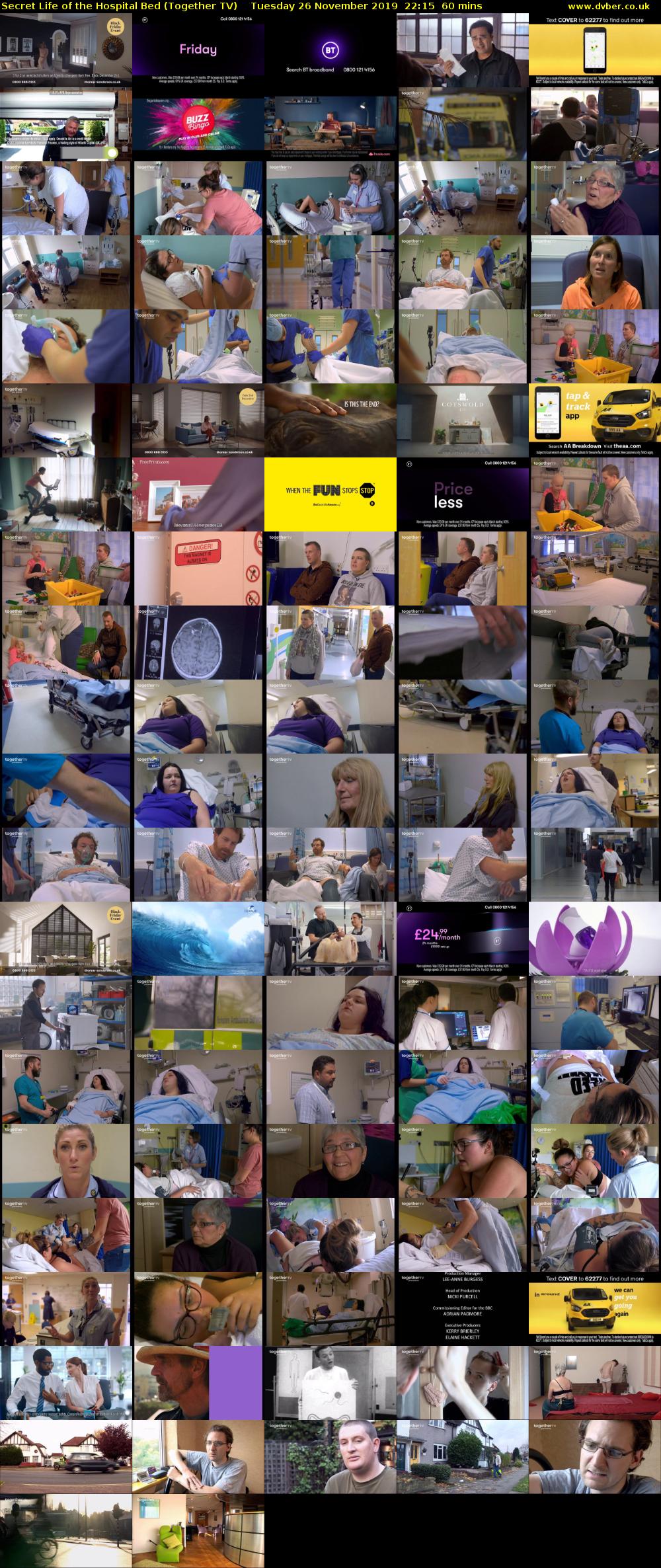 Secret Life of the Hospital Bed (Together TV) Tuesday 26 November 2019 22:15 - 23:15