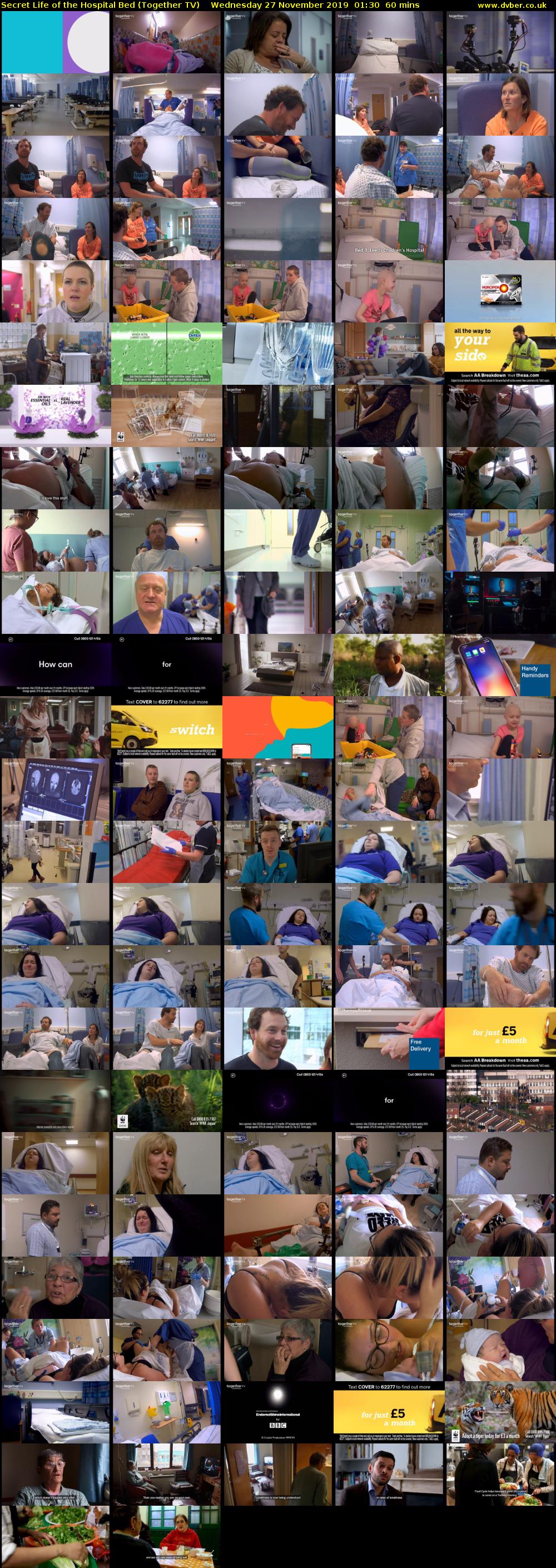 Secret Life of the Hospital Bed (Together TV) Wednesday 27 November 2019 01:30 - 02:30