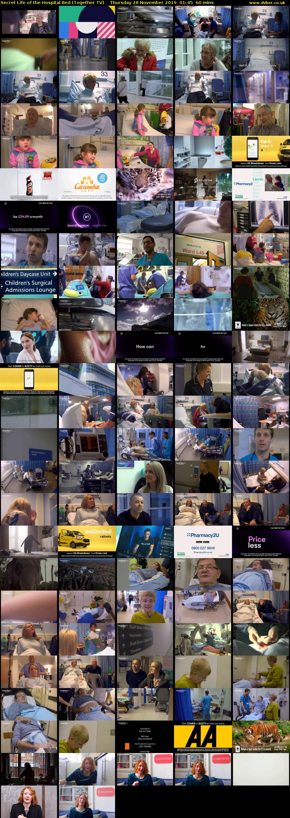 Secret Life of the Hospital Bed (Together TV) Thursday 28 November 2019 01:45 - 02:45