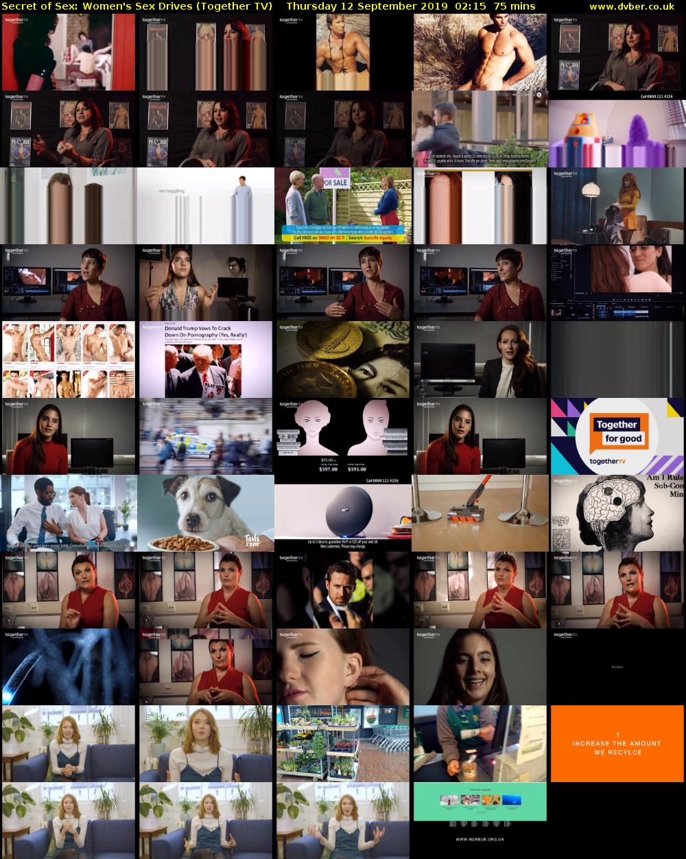 Secret of Sex: Women's Sex Drives (Together TV) Thursday 12 September 2019 02:15 - 03:30