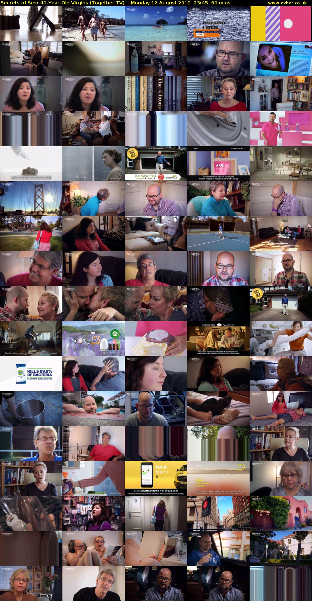Secrets of Sex: 40-Year-Old Virgins (Together TV) Monday 12 August 2019 23:45 - 00:45