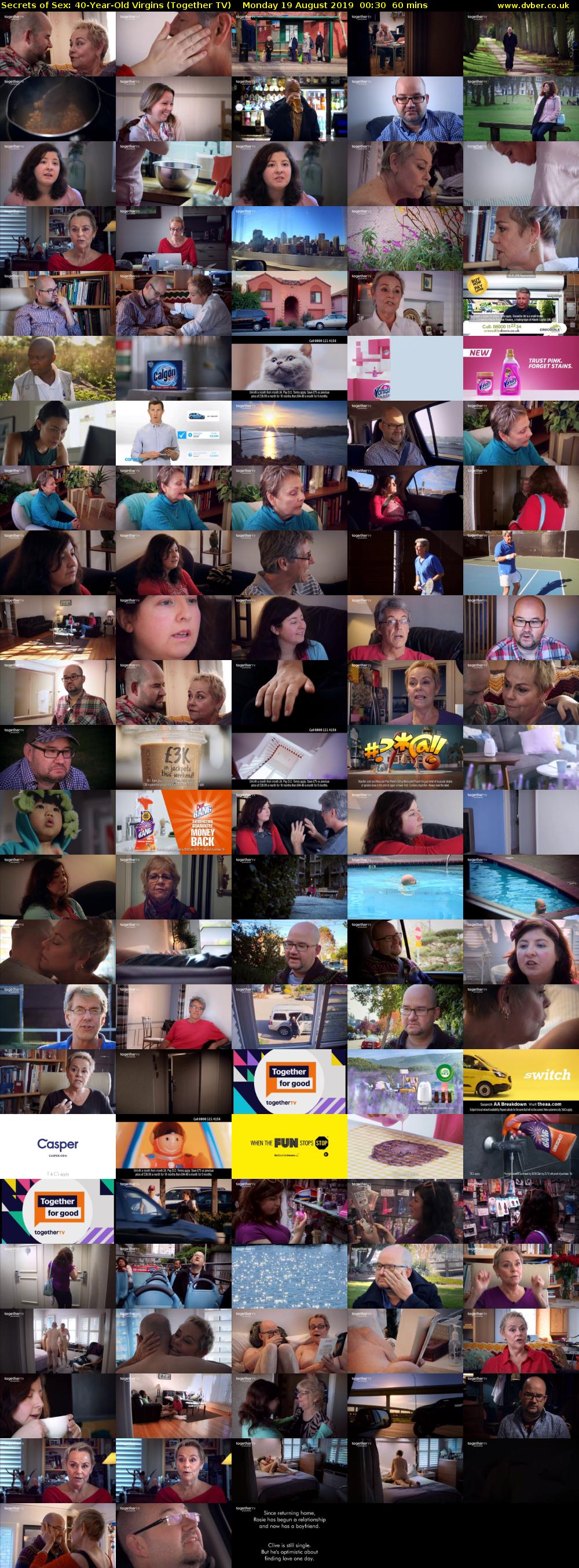 Secrets of Sex: 40-Year-Old Virgins (Together TV) Monday 19 August 2019 00:30 - 01:30