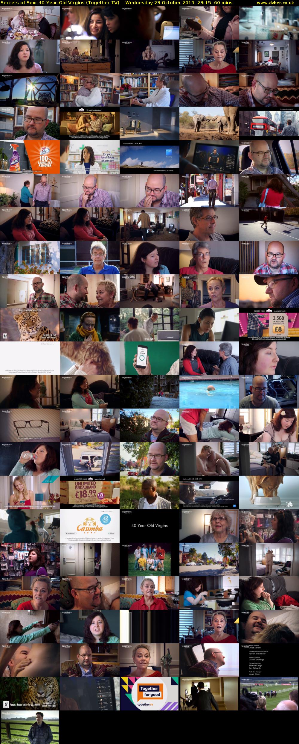 Secrets of Sex: 40-Year-Old Virgins (Together TV) Wednesday 23 October 2019 23:15 - 00:15