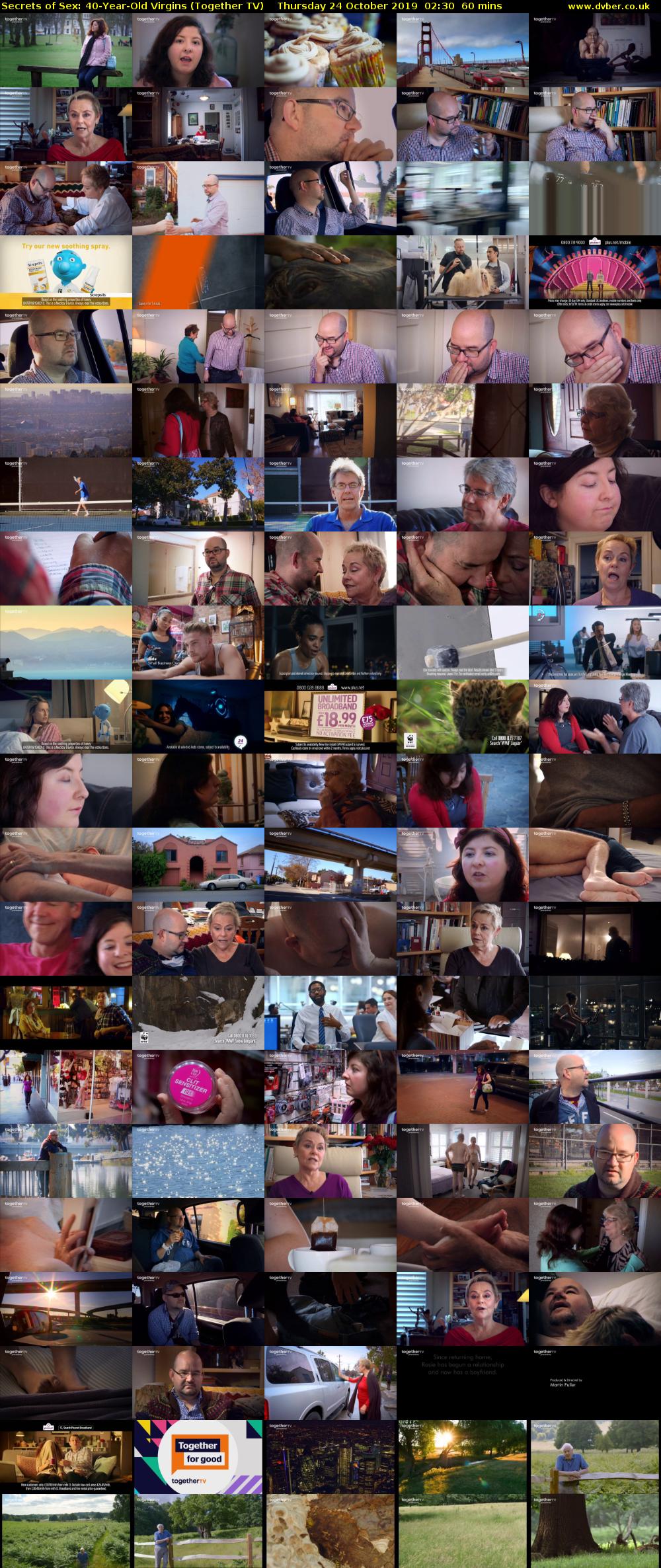 Secrets of Sex: 40-Year-Old Virgins (Together TV) Thursday 24 October 2019 02:30 - 03:30