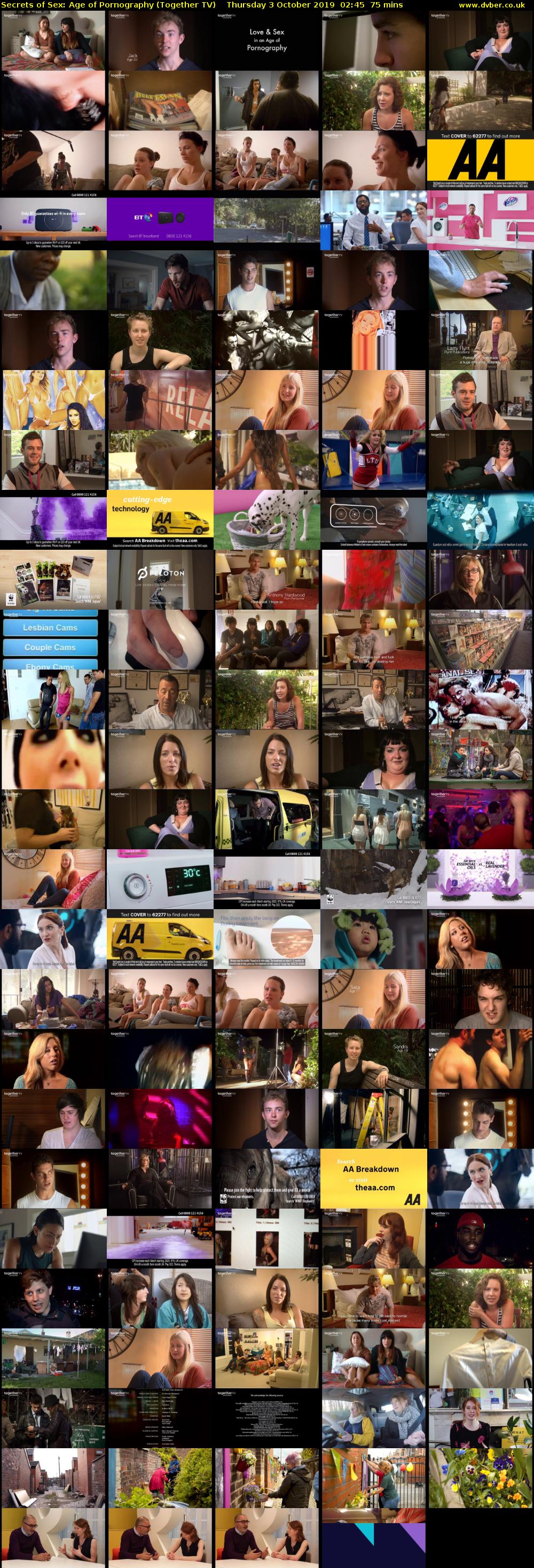 Secrets of Sex: Age of Pornography (Together TV) Thursday 3 October 2019 02:45 - 04:00