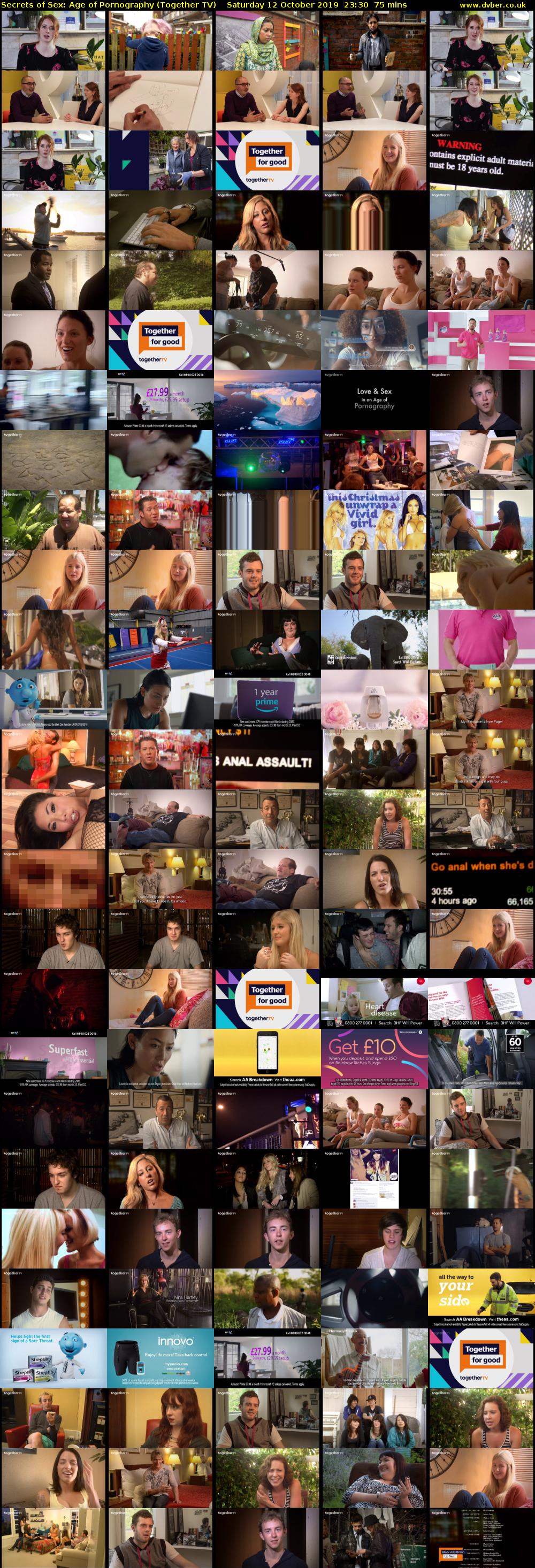 Secrets of Sex: Age of Pornography (Together TV) Saturday 12 October 2019 23:30 - 00:45