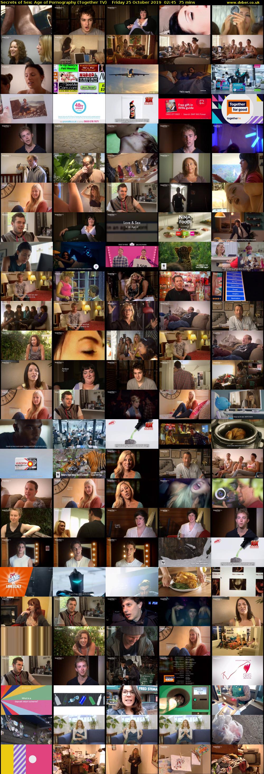 Secrets of Sex: Age of Pornography (Together TV) Friday 25 October 2019 02:45 - 04:00