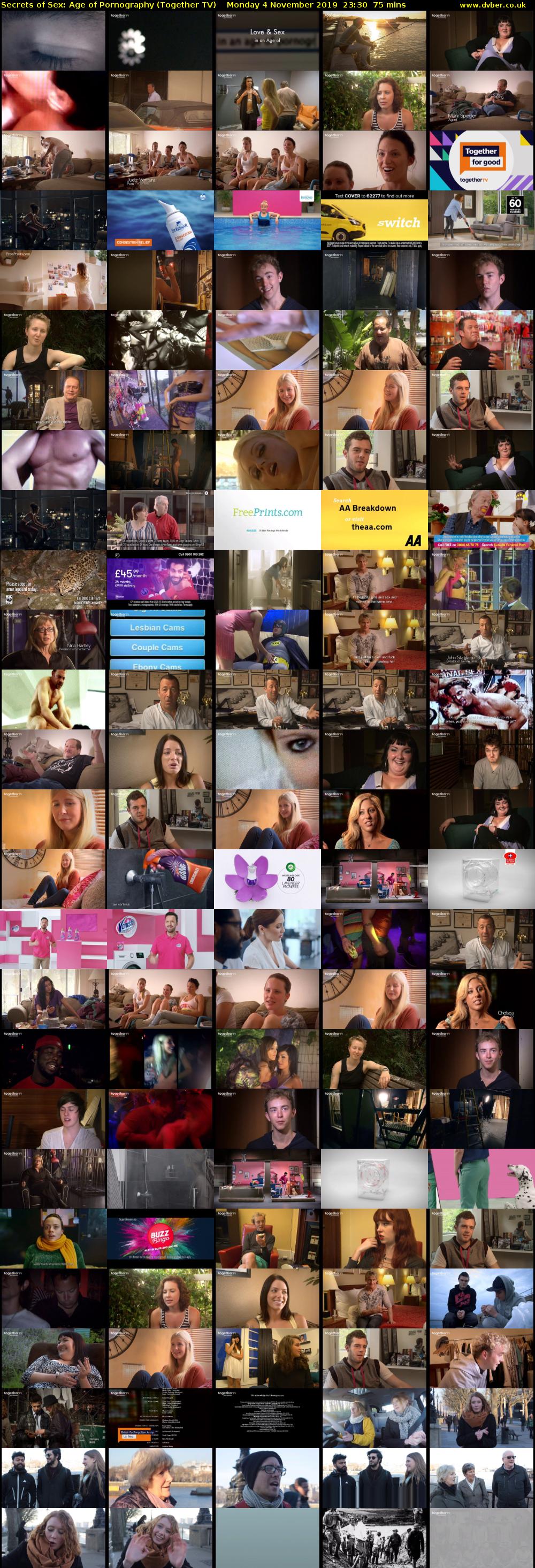 Secrets of Sex: Age of Pornography (Together TV) Monday 4 November 2019 23:30 - 00:45