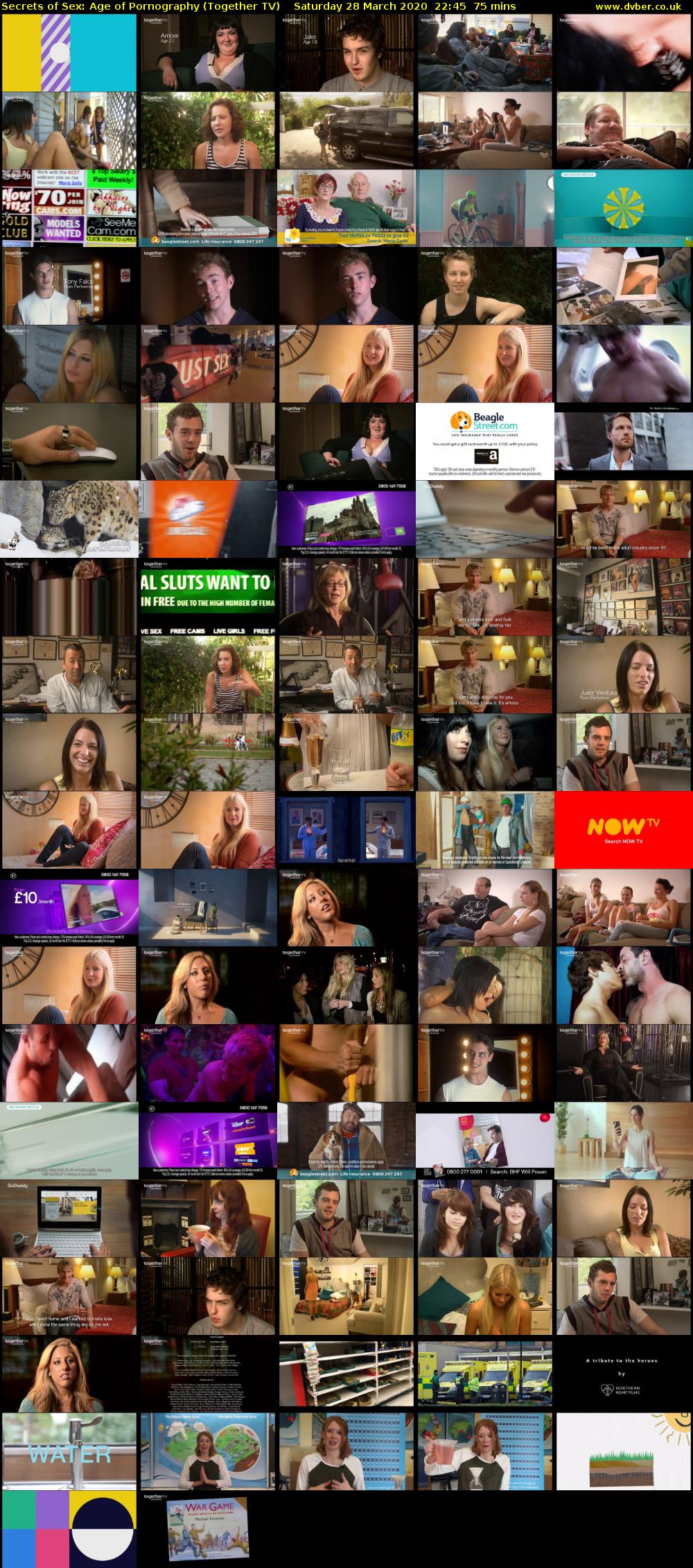 Secrets of Sex: Age of Pornography (Together TV) Saturday 28 March 2020 22:45 - 00:00