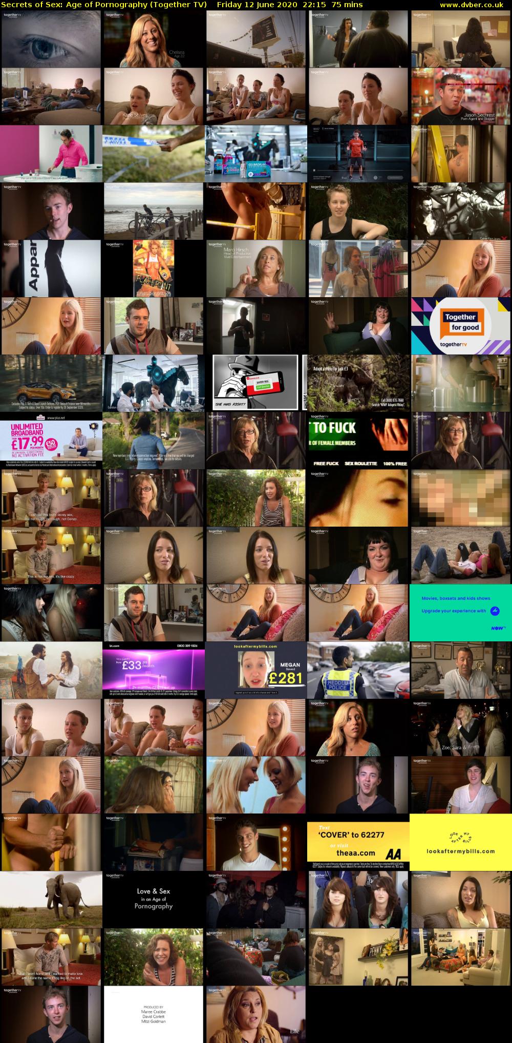 Secrets of Sex: Age of Pornography (Together TV) Friday 12 June 2020 22:15 - 23:30