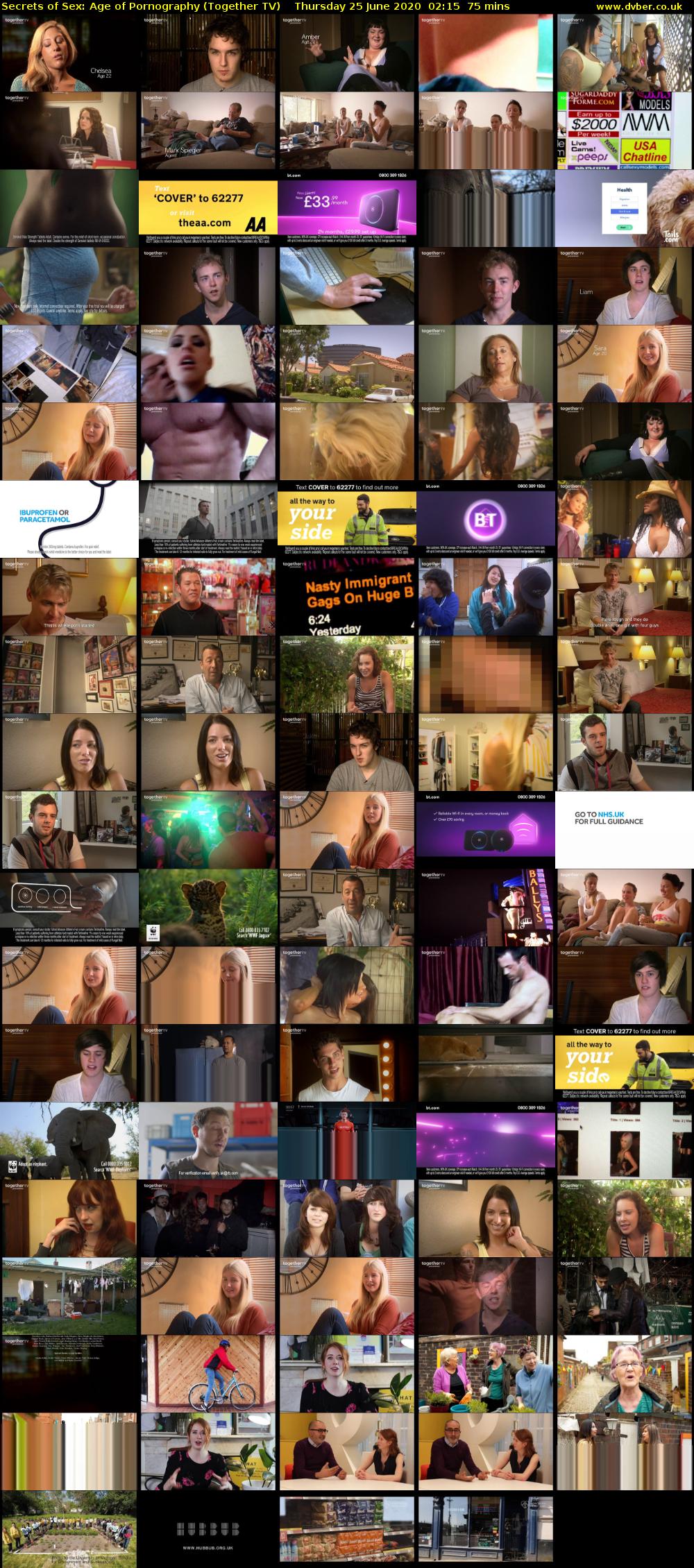 Secrets of Sex: Age of Pornography (Together TV) Thursday 25 June 2020 02:15 - 03:30