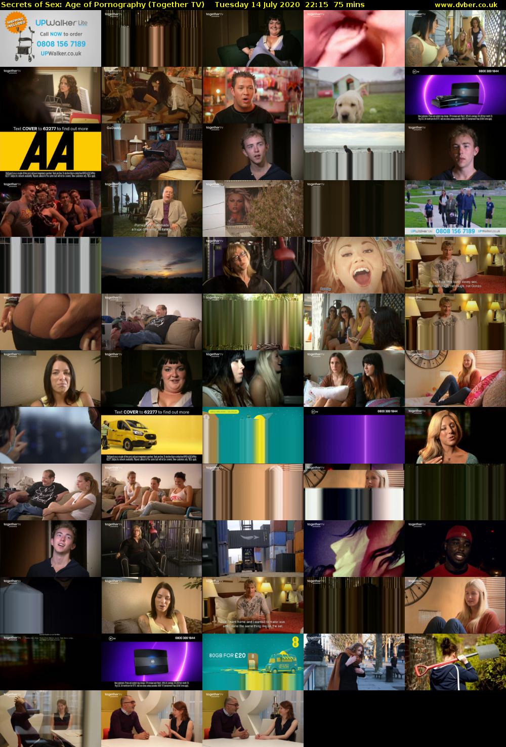 Secrets of Sex: Age of Pornography (Together TV) Tuesday 14 July 2020 22:15 - 23:30
