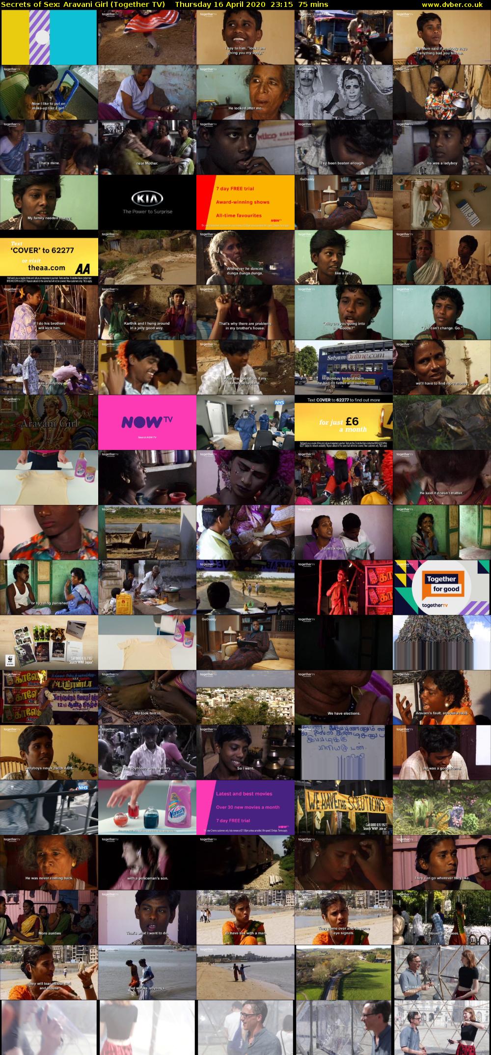 Secrets of Sex: Aravani Girl (Together TV) Thursday 16 April 2020 23:15 - 00:30